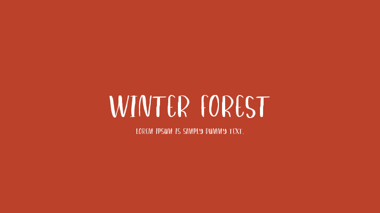 Winter Forest Font