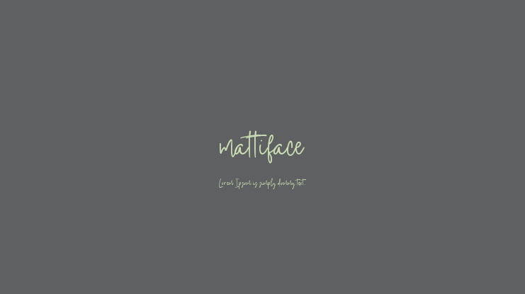 mattiface Font