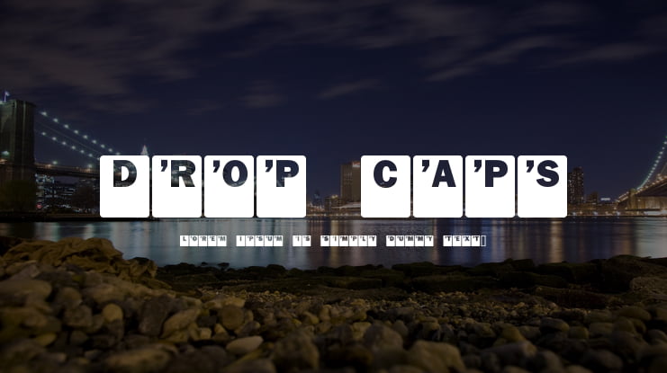 Drop Caps Font Family
