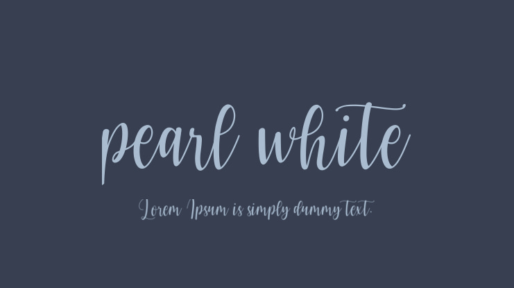 pearl white Font