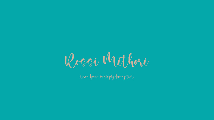 Rossi Mithori Font
