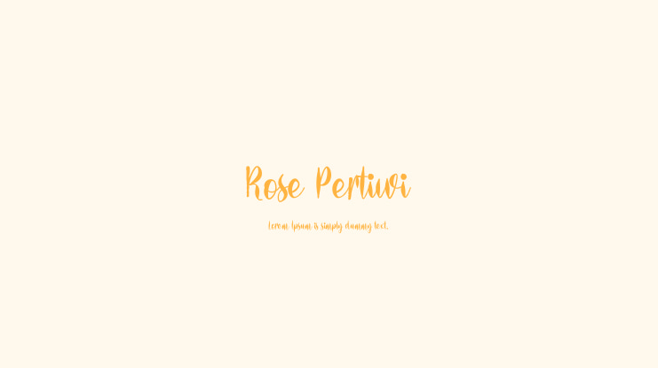 Rose Pertiwi Font Family