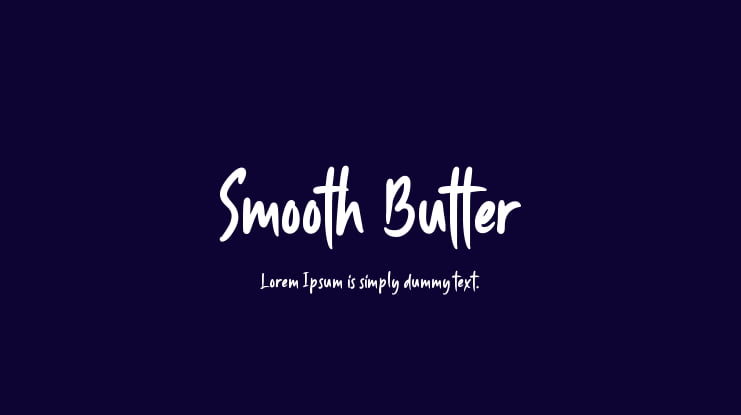 Smooth Butter Font