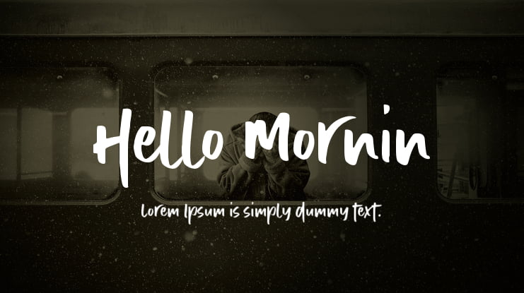 Download Free Hello Mornin Font Download Free For Desktop Webfont PSD Mockup Template