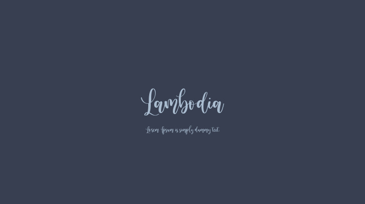 Lambodia Font