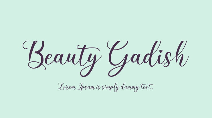 Beauty Gadish Font
