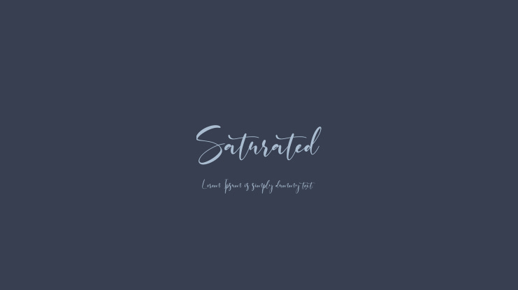 Saturated Font
