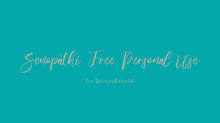 Senopathi Free Personal Use Font
