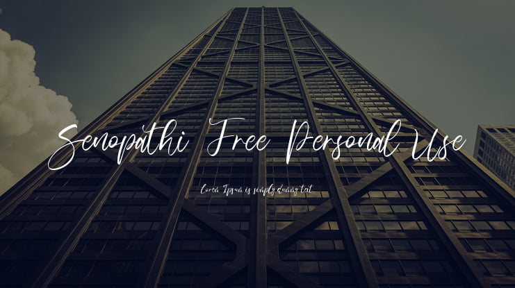 Senopathi Free Personal Use Font