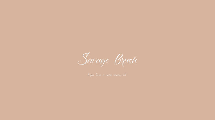 Savage Brush Font