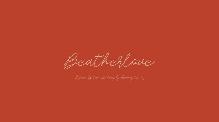Beatherlove Font