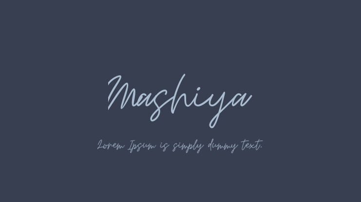 Mashiya Font