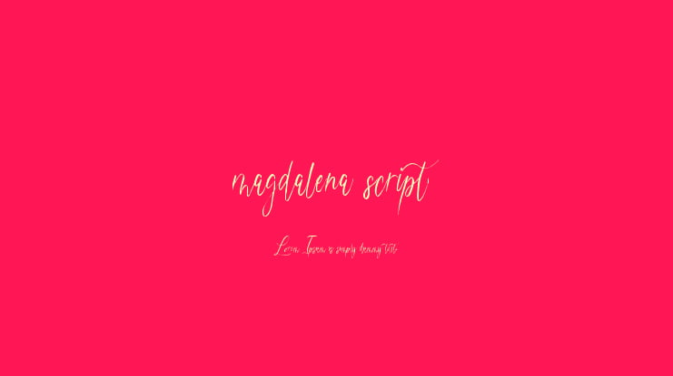 magdalena script Font