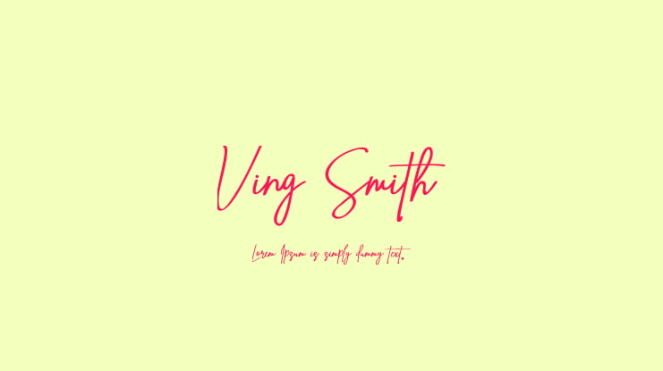 Ving Smith Font
