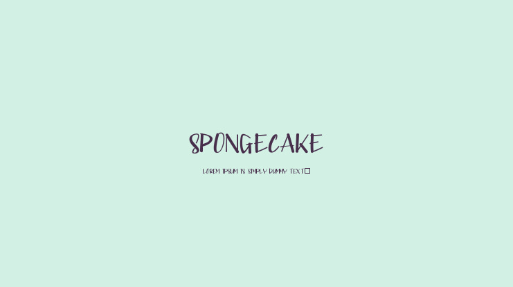 SPONGECAKE Font