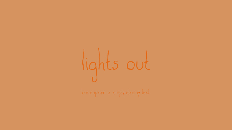 lights out Font