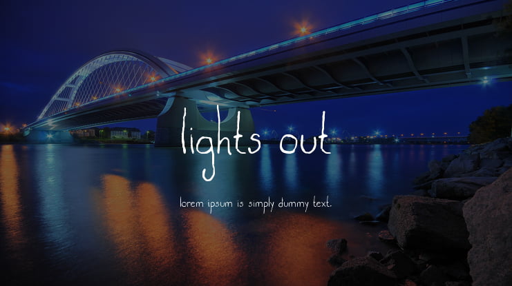 lights out Font