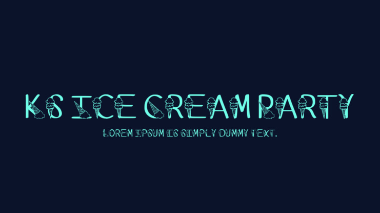Ks Ice Cream Party Font