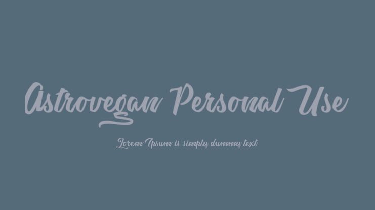 Astrovegan Personal Use Font