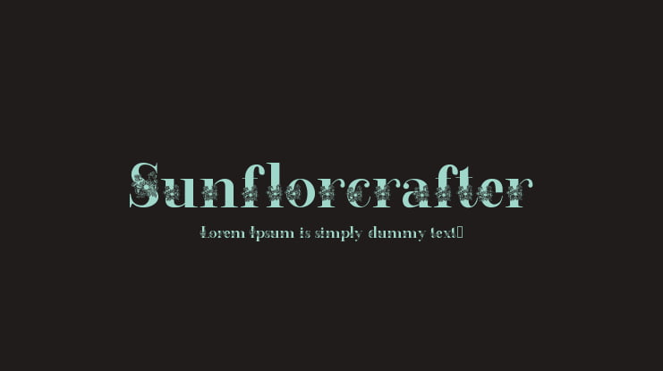 Sunflorcrafter Font