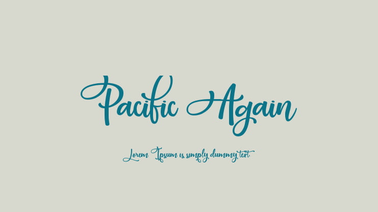 Pacific Again Font