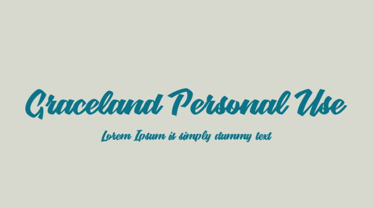Graceland Personal Use Font