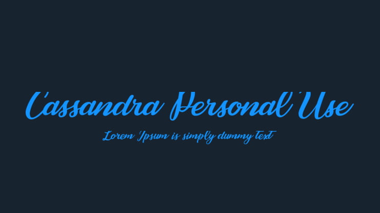 Cassandra Personal Use Font