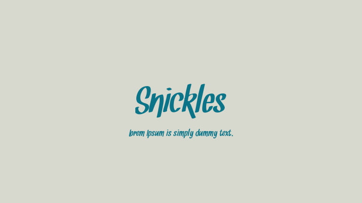 Snickles Font