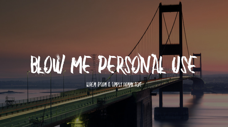 BLOW ME PERSONAL USE Font