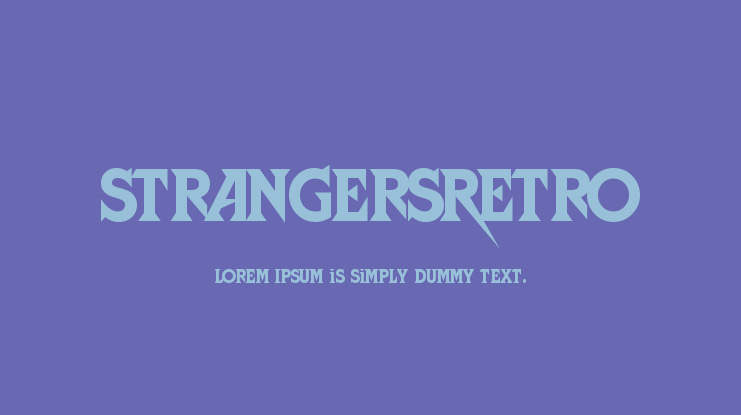 StrangersRetro Font