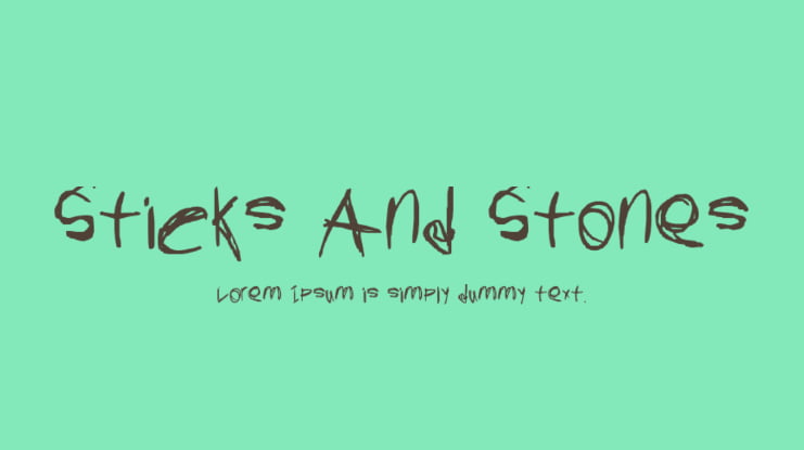 Sticks And Stones Font