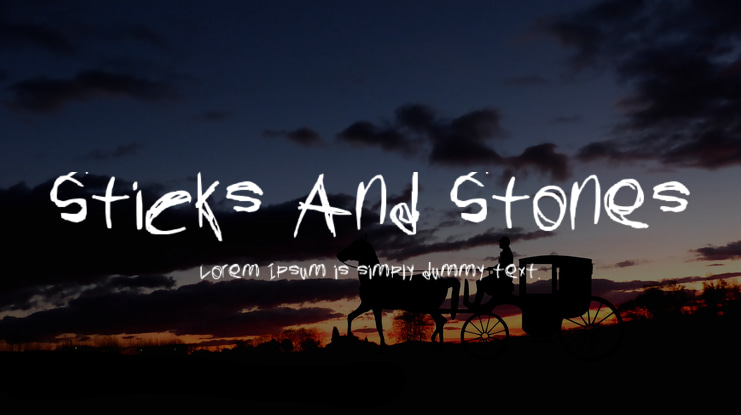 Sticks And Stones Font