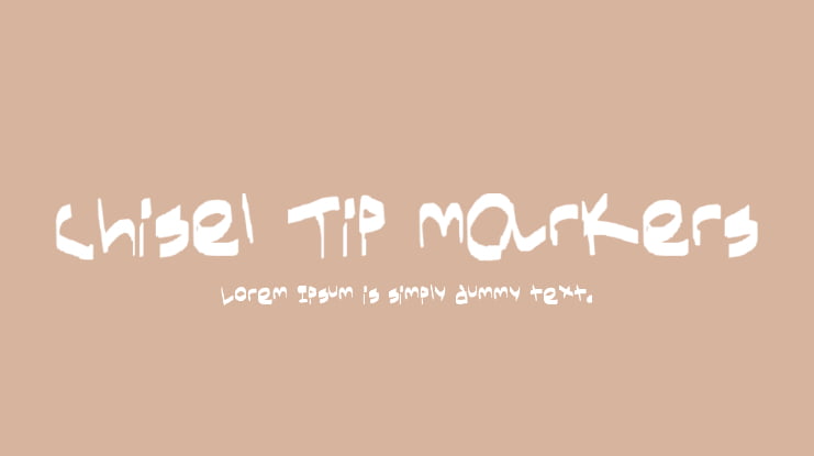 Chisel Tip Markers Font