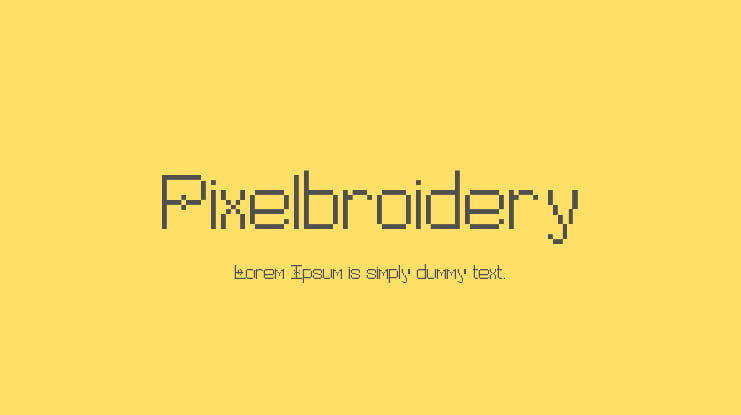 Pixelbroidery Font