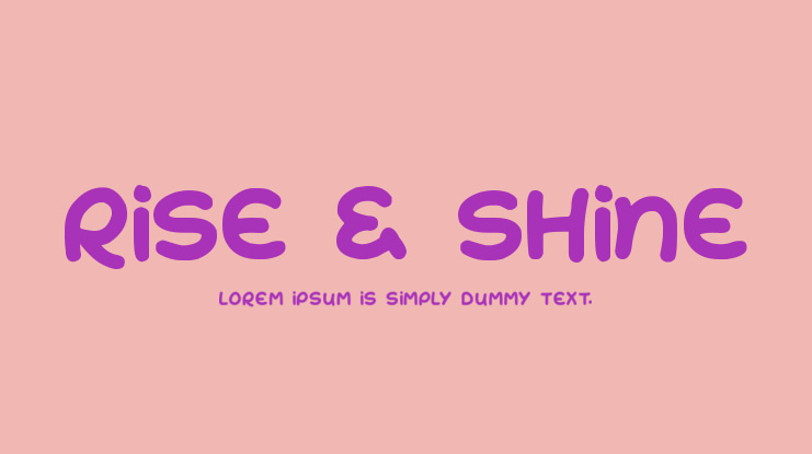 Rise & Shine Font Family
