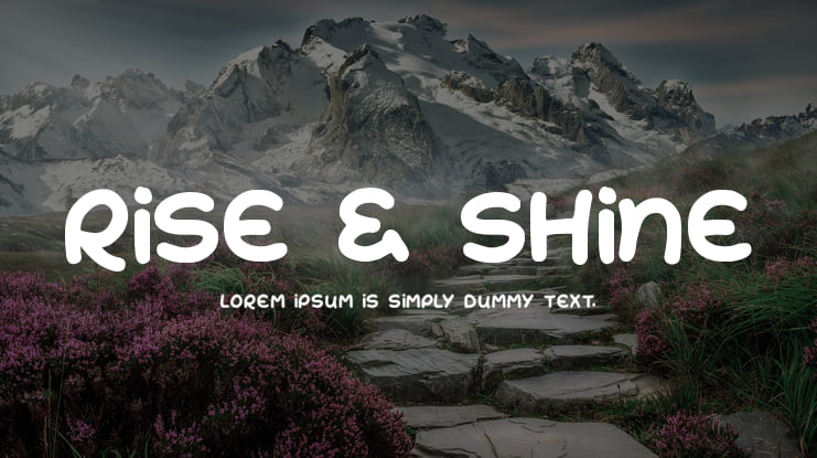 Rise & Shine Font Family