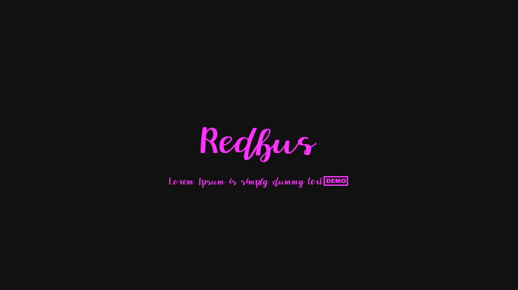 Redbus Font