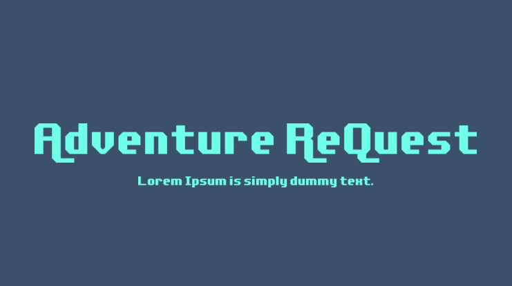 Adventure ReQuest Font