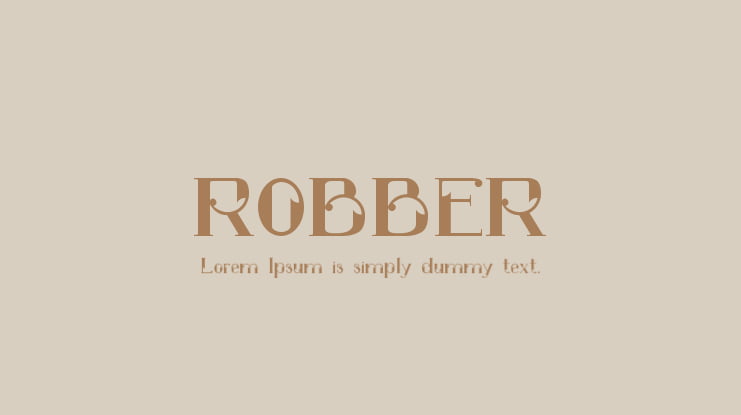 ROBBER Font