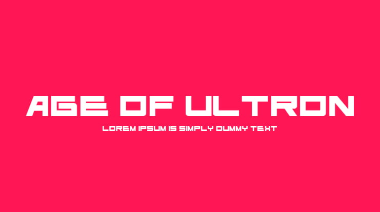 Age of Ultron Font