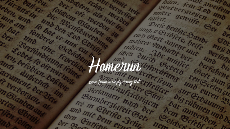 Homerun Font
