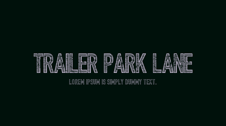 Trailer Park Lane Font Family
