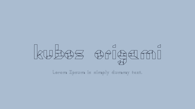 kubos origami Font