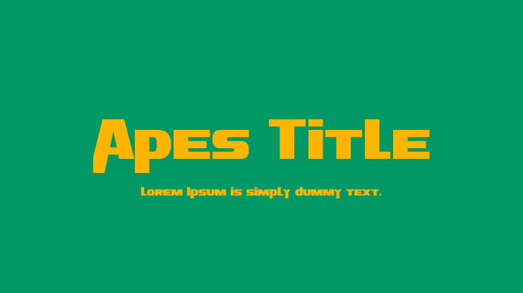 Apes Title Font