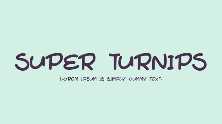 Super Turnips Font Family