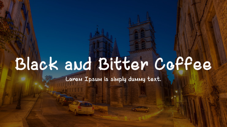 Black and Bitter Coffee Font