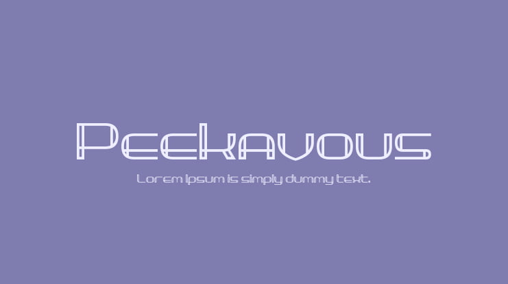 Peekavous Font