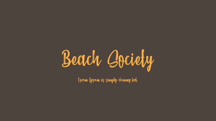 Beach Society Font Family
