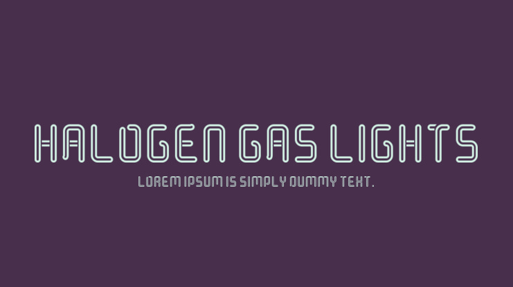 Halogen Gas Lights Font