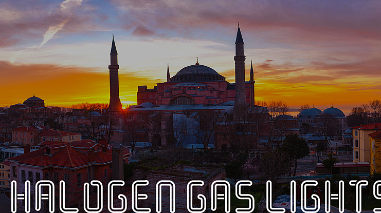 Halogen Gas Lights Font
